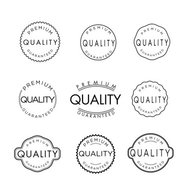 premium kalite ve garanti etiketleri topluluğu