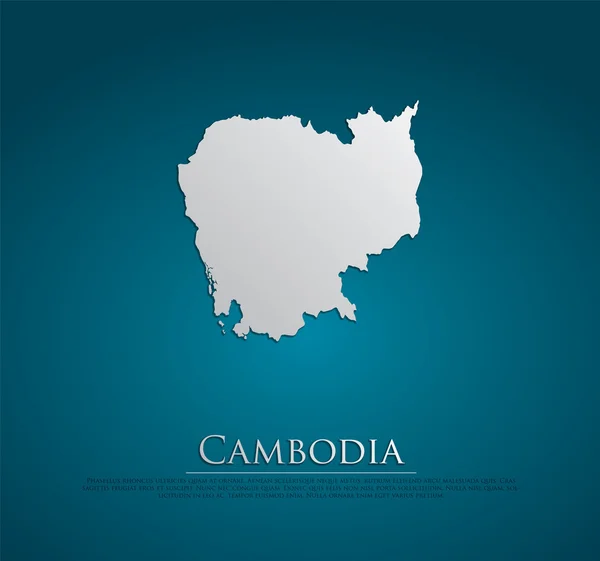 Vector Cambodia Map card paper — Stock Vector