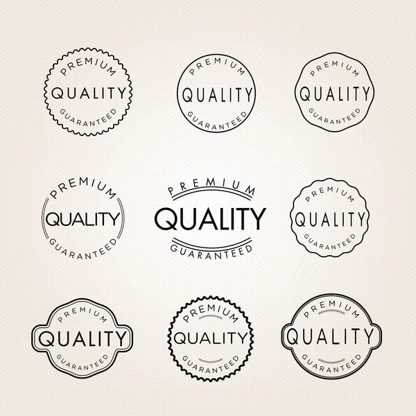 Kolekcja oznakowań jakości i gwarancji premium — Wektor stockowy