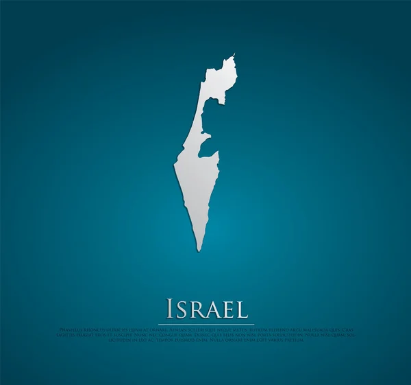 İsrail harita kart kağıt vektör