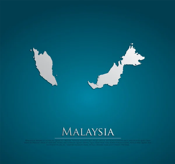 Malasia mapa — Vector de stock