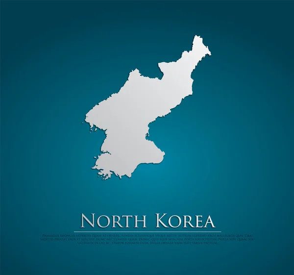 North Korea Map — Stock Vector