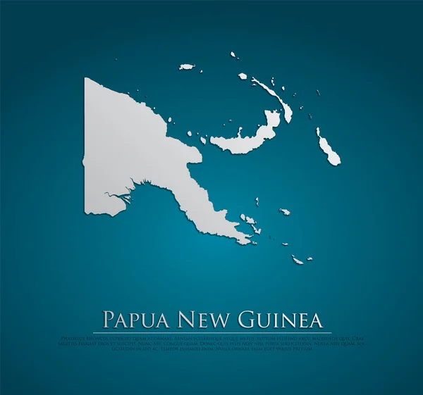 Papua Nuova Guinea Mappa — Vettoriale Stock