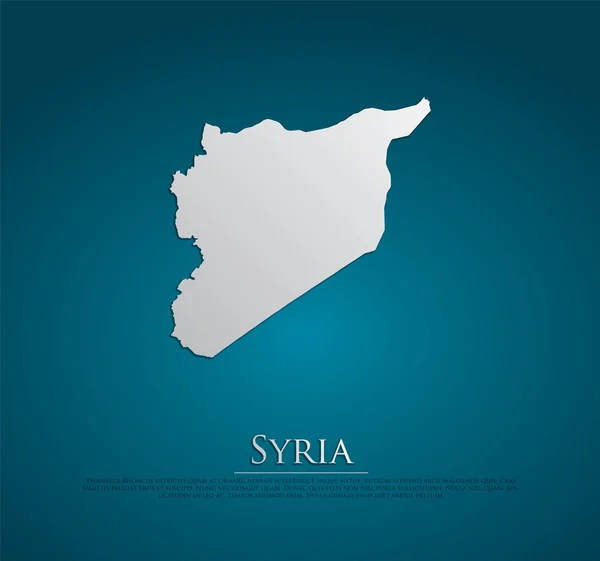 Siria Mapa — Vector de stock