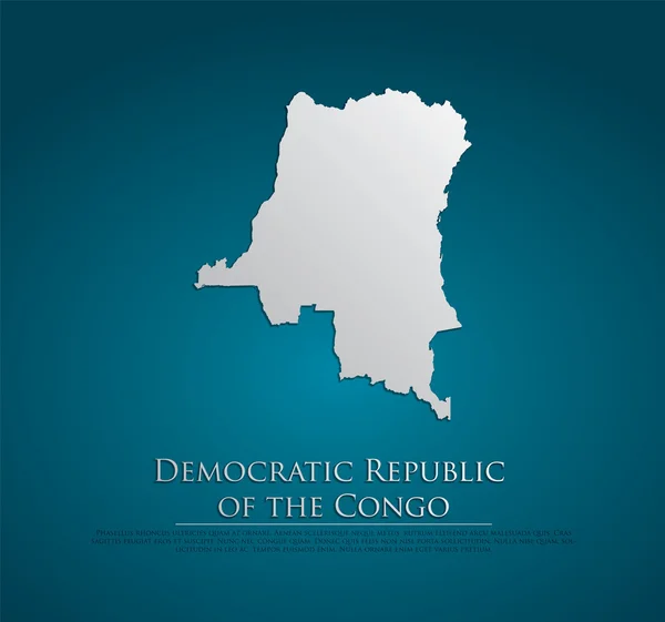 Demokratisk republik av congo kartan — Stock vektor