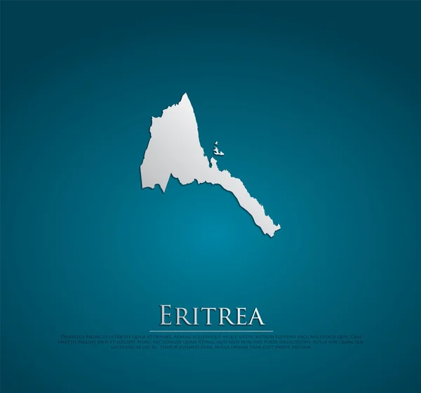 Eritrea mapa — Stockový vektor