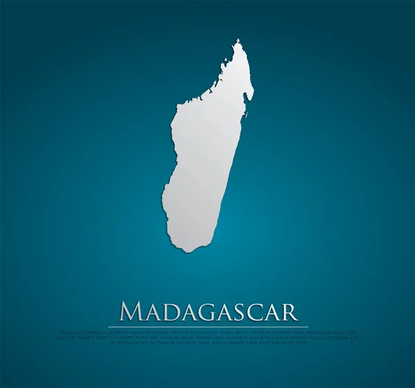 Madagaskar mapa — Stockový vektor