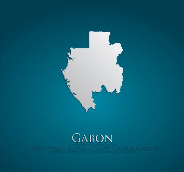 Χάρτης της Γκαμπόν — Διανυσματικό Αρχείο