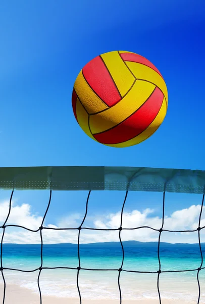 Volleyball on beach — Stock Photo, Image