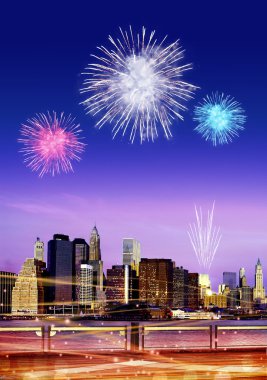 new york üzerinden havai fişek