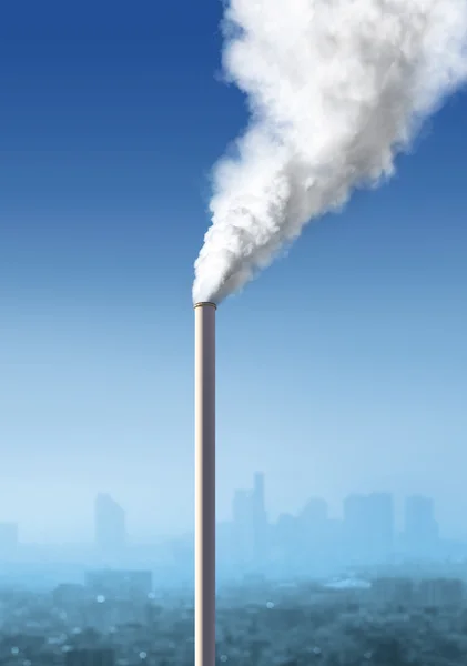 Umweltverschmutzung durch Fabrik — Stockfoto