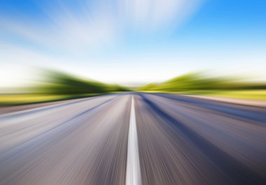motion blur on road clipart