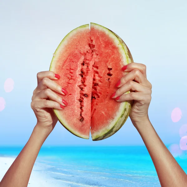 Saftige Wassermelone — Stockfoto