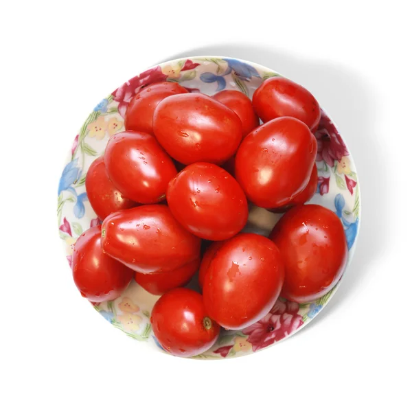 Pomodori sul piatto — Foto Stock