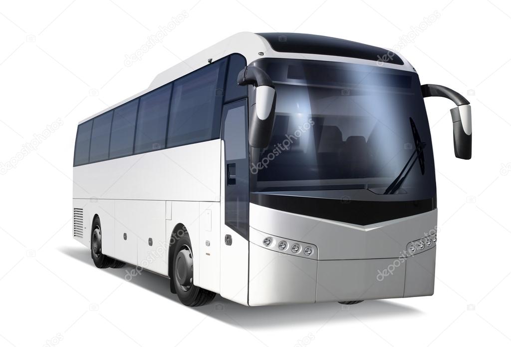 Bus isolated on white background