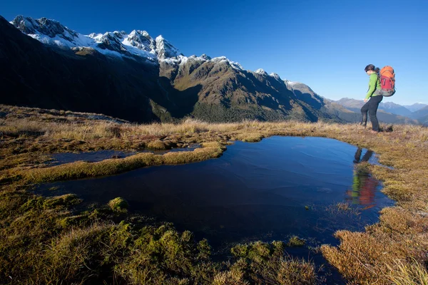 Trekking en Nueva Zelanda — Foto de Stock