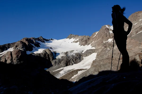 Mountain trekking — Stockfoto