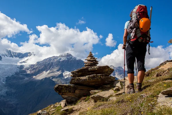 Alpine wandelen — Stockfoto