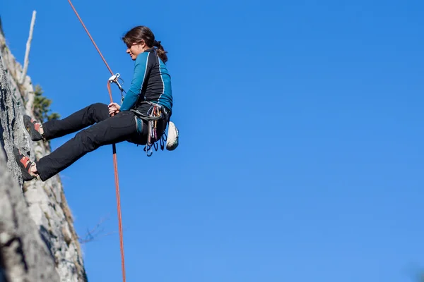 Abseiling — Stok fotoğraf