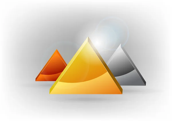 Three triangles — Stock Vector