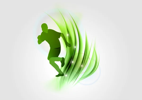 Green runner — Stock Vector