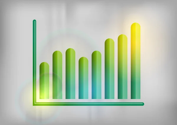 Green graph — Stock Vector