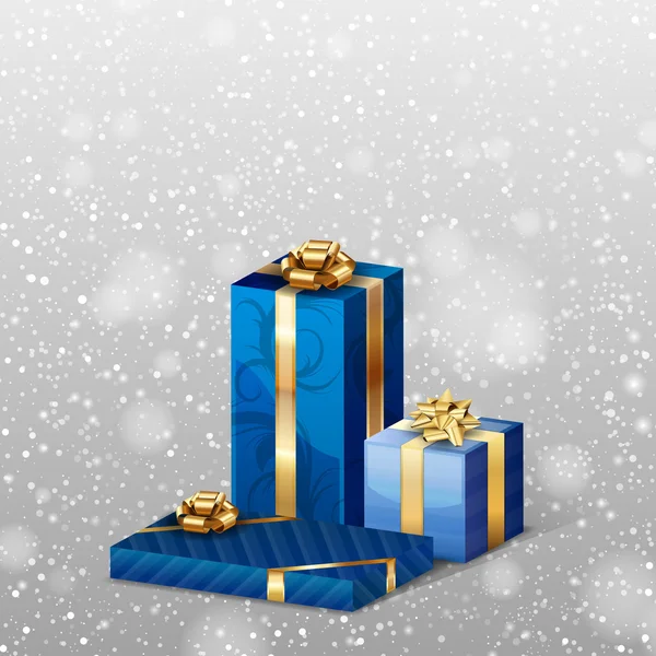Blauwe geschenken — Stockvector