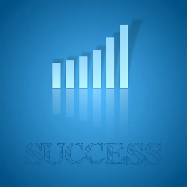 Gráfico azul para cima —  Vetores de Stock
