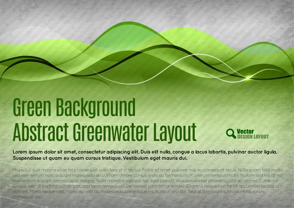 Green Water Background — Stock Vector