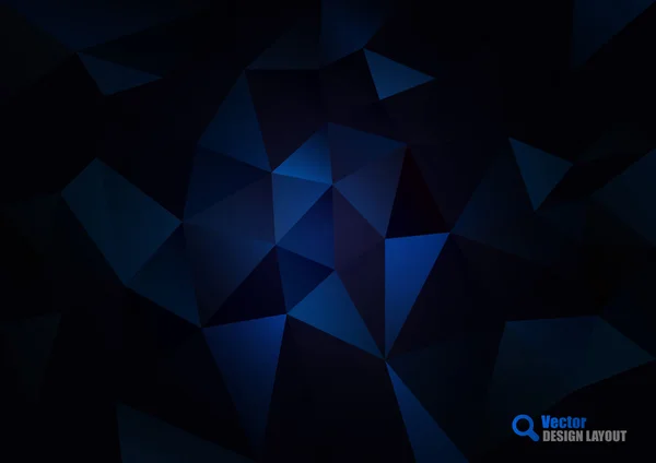 暗いの青い三角形 — ストックベクタ