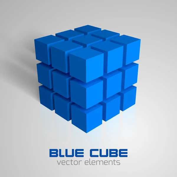Blauwe kubussen — Stockvector