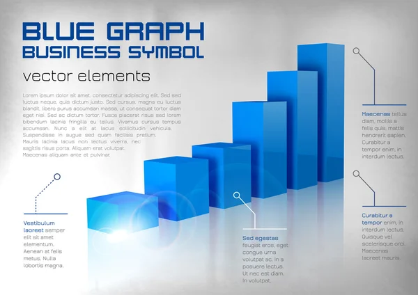 Kék grafikon — Stock Vector