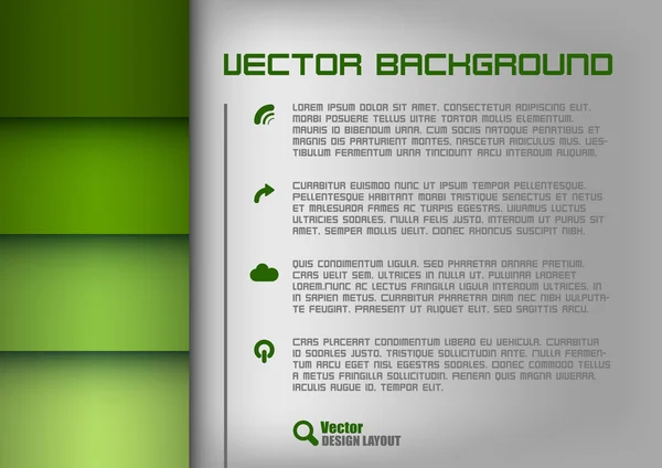 Layout di progettazione Verde — Vettoriale Stock