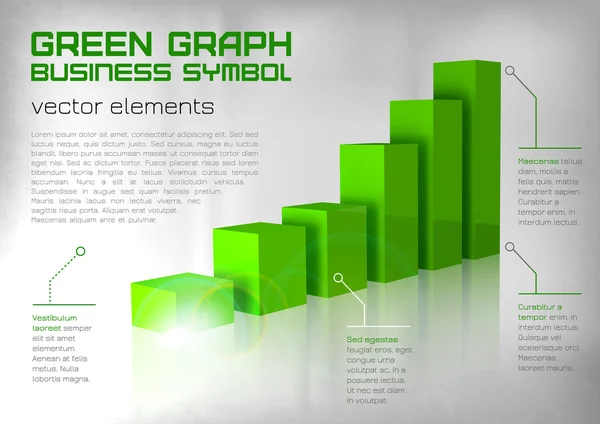 Gráfico verde — Archivo Imágenes Vectoriales