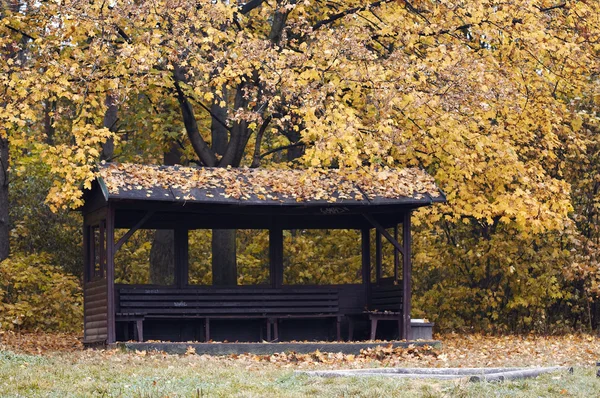 Alcove in the autumn park — Stock Photo, Image