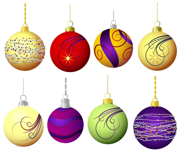 Boules de Noël vectorielles — Image vectorielle