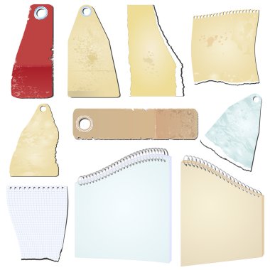 vektör grunge notepad hurda not kağıdı