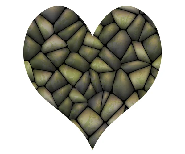 Coeur de pierre — Image vectorielle