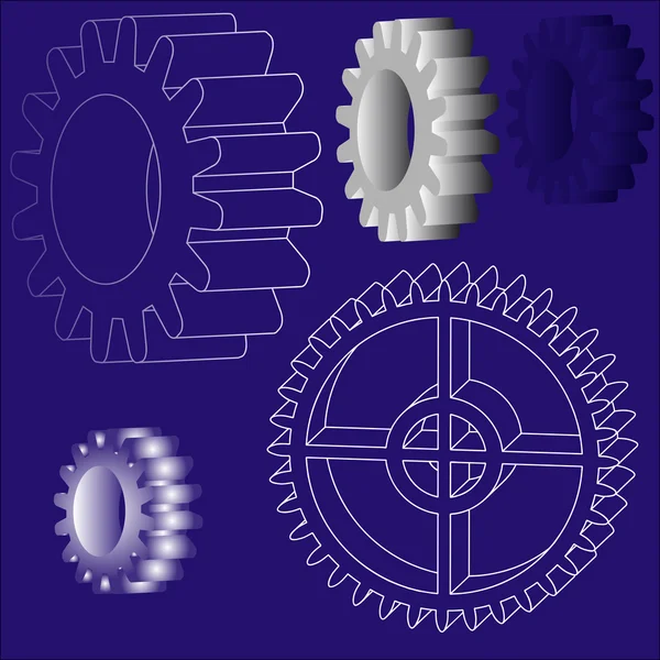 Vector gears — Stock Vector