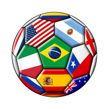 Brezilya 2014 - futbol bayrakları ile