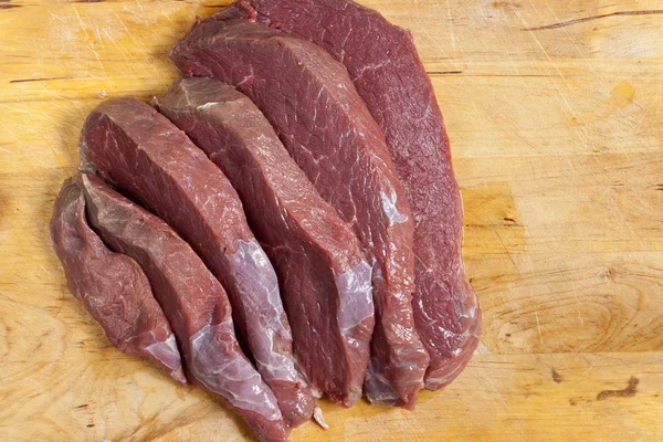 Sliced of raw beef — Stockfoto