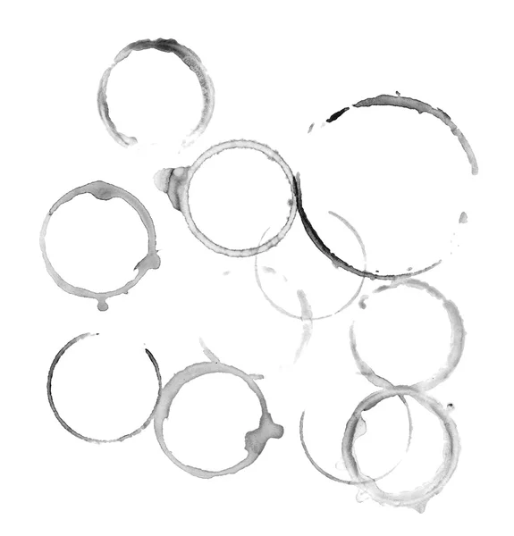 Anéis de canecas e copos — Fotografia de Stock