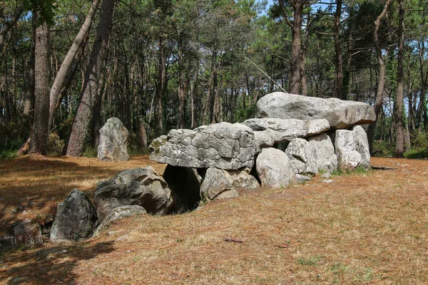 Mane Kerioned Dolmensまた ドワーフの人形の家 巨石の記念碑 カルナック ブルターニュ モルビアン フランス — ストック写真