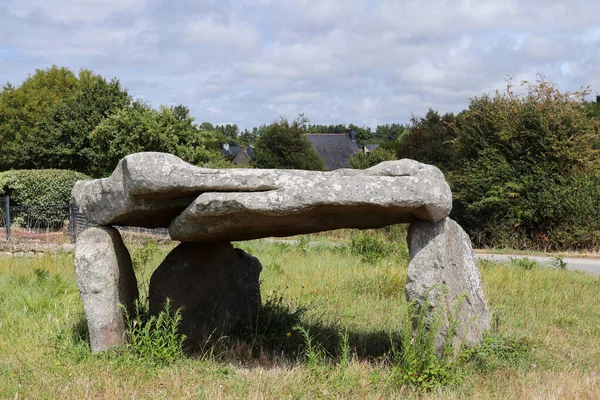 Dolmen Botlann Monumento Megalítico Erdeven Village Bretaña Francia — Foto de Stock