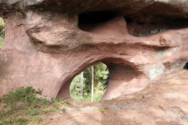 Devilish Rocks Bizarre Rock Formation Mieroszow Wabrzych District Lower Silesian — Stock fotografie