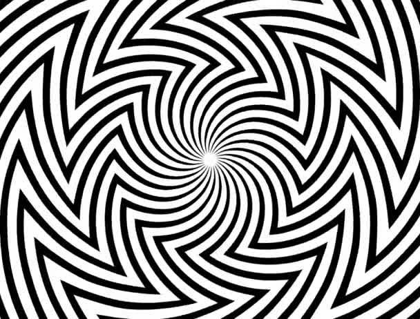 Rotating Spiral Optical Illusions — Stock Video