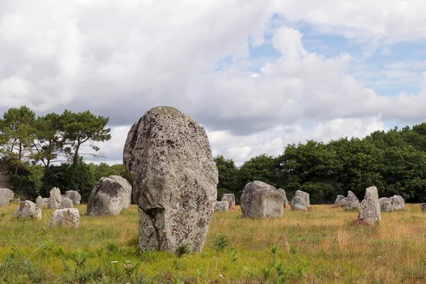 Menhires Alignements Kerlescan Filas Piedras Pie Sitio Megalítico Más Grande — Foto de Stock