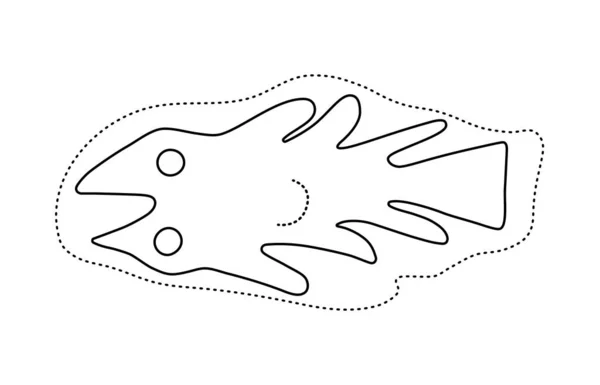 Geoglifo Della Balena Pesce Nazca — Vettoriale Stock