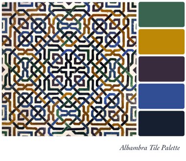 Alhambra Tile Palette clipart