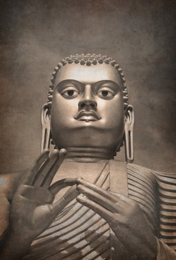 Giant Gold Buddha vintage clipart
